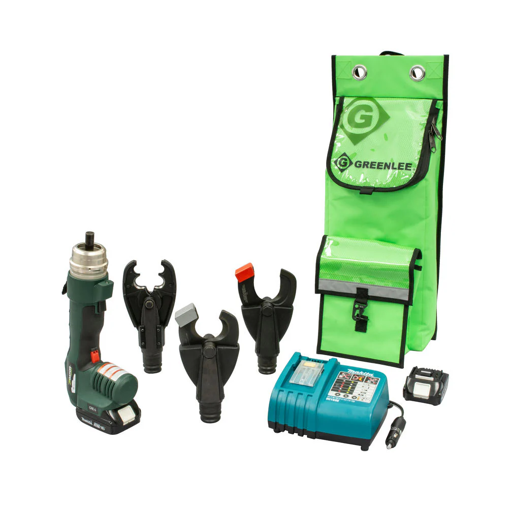 Greenlee UT-BGHS12 GRE-6 Multi-Tool w/BG Crimper, ACSR & Cu/AL Cutting Heads, 12V Charger - Moutools