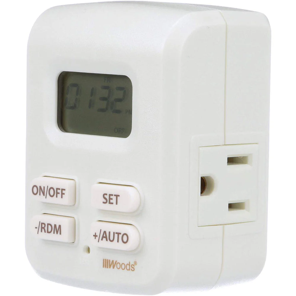 Woods 50029 50029WD Indoor Plug-In Astronomical Timer, 2 Grounded Outlets - Moutools