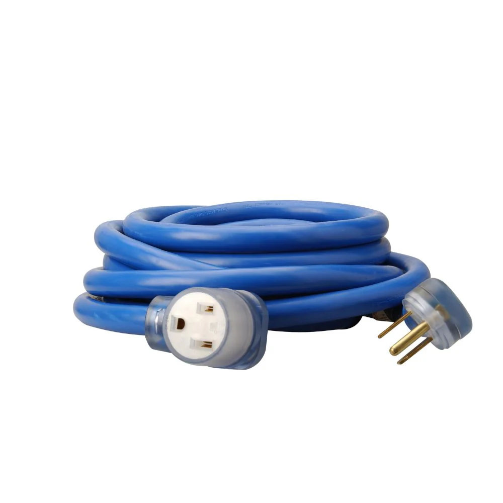 Southwire 19178806 8/3 Heavy-Duty STW 40-Amp/250-Volt Nema 6-50 Blue Welder Extension Cord, 25- Feet, 8-Gauge, STW Jacket for Superior Performance, Rated at 40 Amps, 250 Volts and 10,000 Watts - Moutools