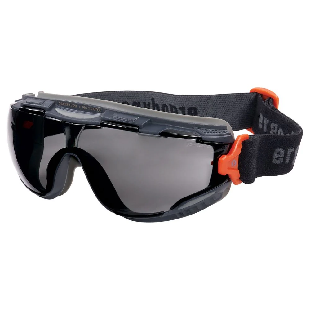 Ergodyne 60309 ARKYN-FAB Smoke Lens Gray Safety Goggles Elastic Strap - Moutools