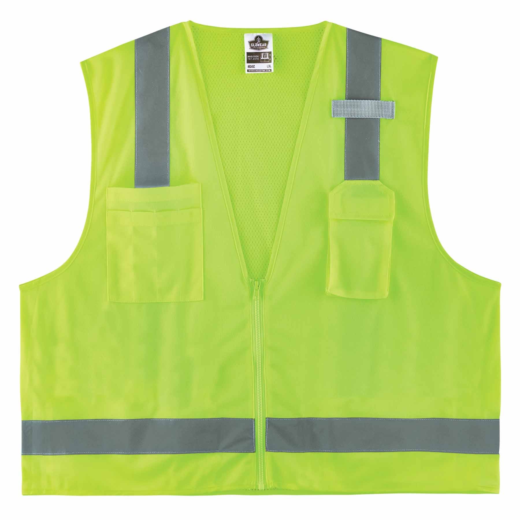 Ergodyne 24501 8249Z-S XS Lime Class 2 Economy Surveyors Vest - Single Size - Moutools