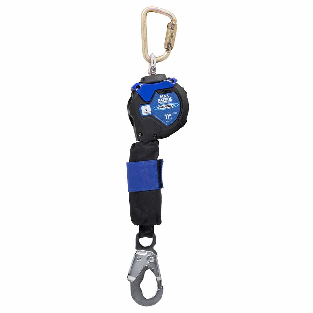 Werner R430011 11' MAX Patrol Webbed SRL with Steel Snap Hook On Lanyard - Moutools