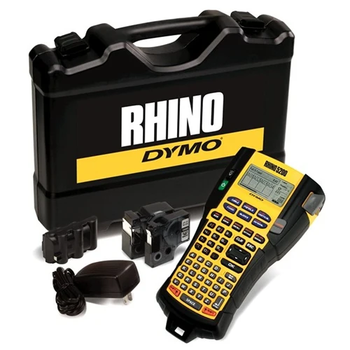 Rhino 5200HCK 5200 Industrial Label Maker Kit, 5 Lines - Moutools