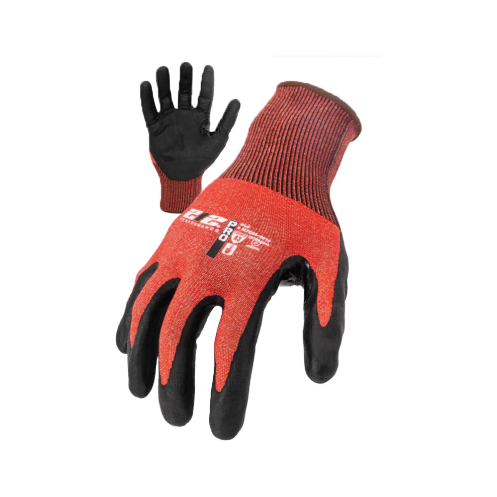212PRO SLTC3A-0210 Seamless Foam Nitrile ANSI Cut 3 A3 PRO Gloves, Red, LG - Moutools