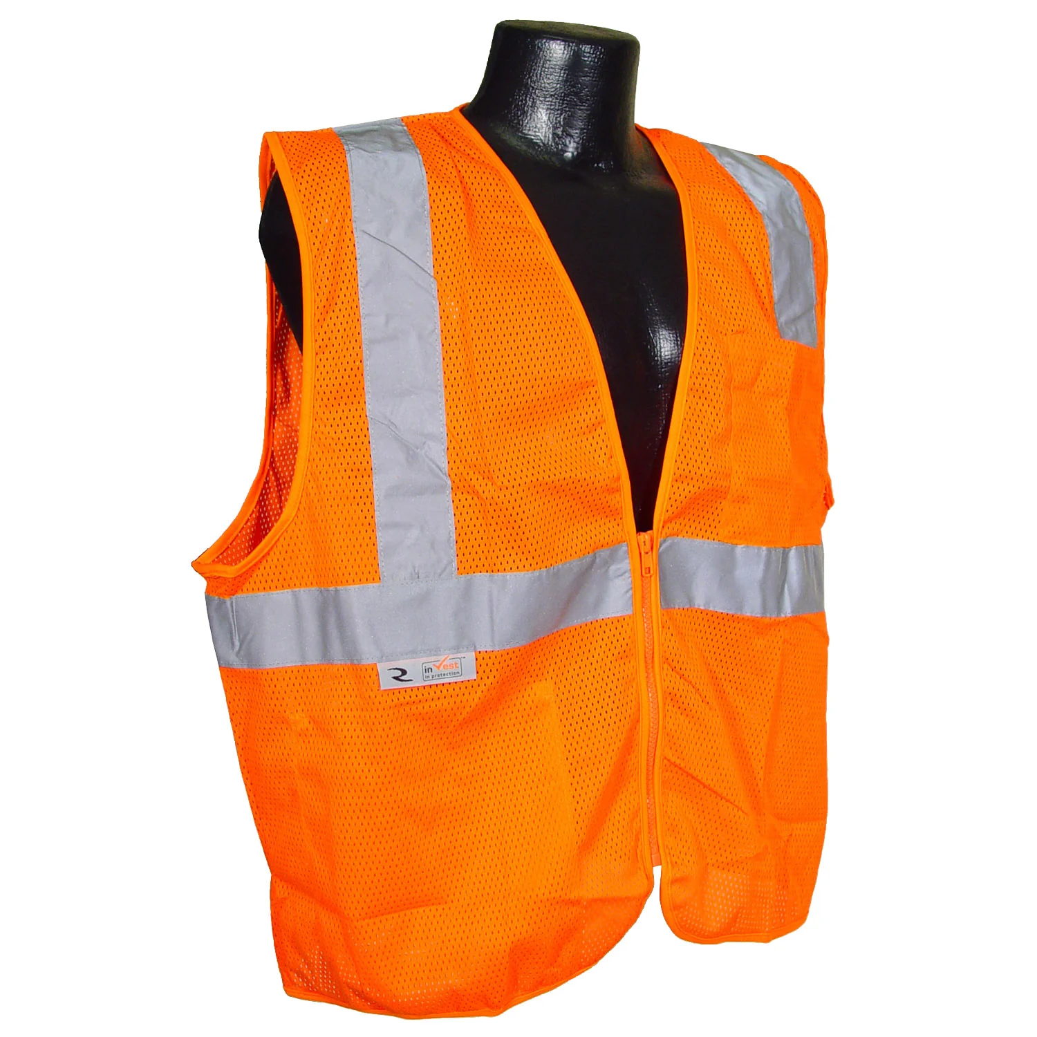 Radians SV2ZOM2X 2XL Class 2 Vest Orange Mesh w/ Zipper - Moutools