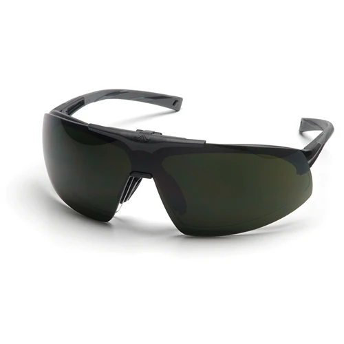 Pyramex SB4950STP Onix Plus Clear Anti-Fog Lens / 5.0 IR Filter Flip Lens Safety Glasses with Black Frame - Moutools