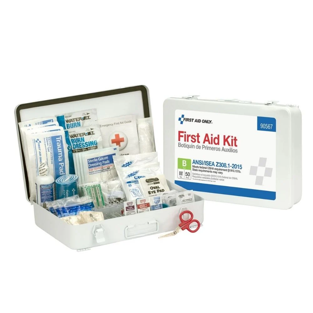 First Aid Only 90567 50 Person First Aid Kit, ANSI B,  Metal Case - Moutools