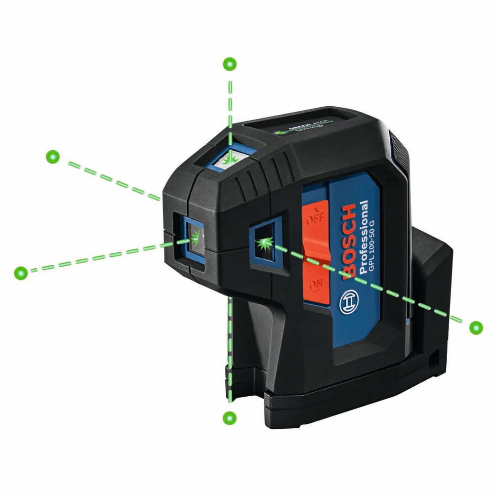 Bosch GPL100-50G 5-Point Laser Level Retail G - Moutools