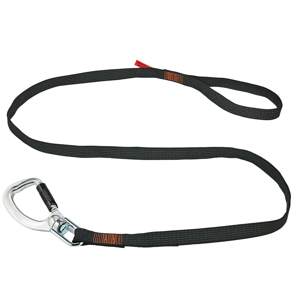 Ergodyne 19137 OAH 3129 Tool Lanyard Double-Locking Single Carabiner w/Swivel  40lbs - Moutools