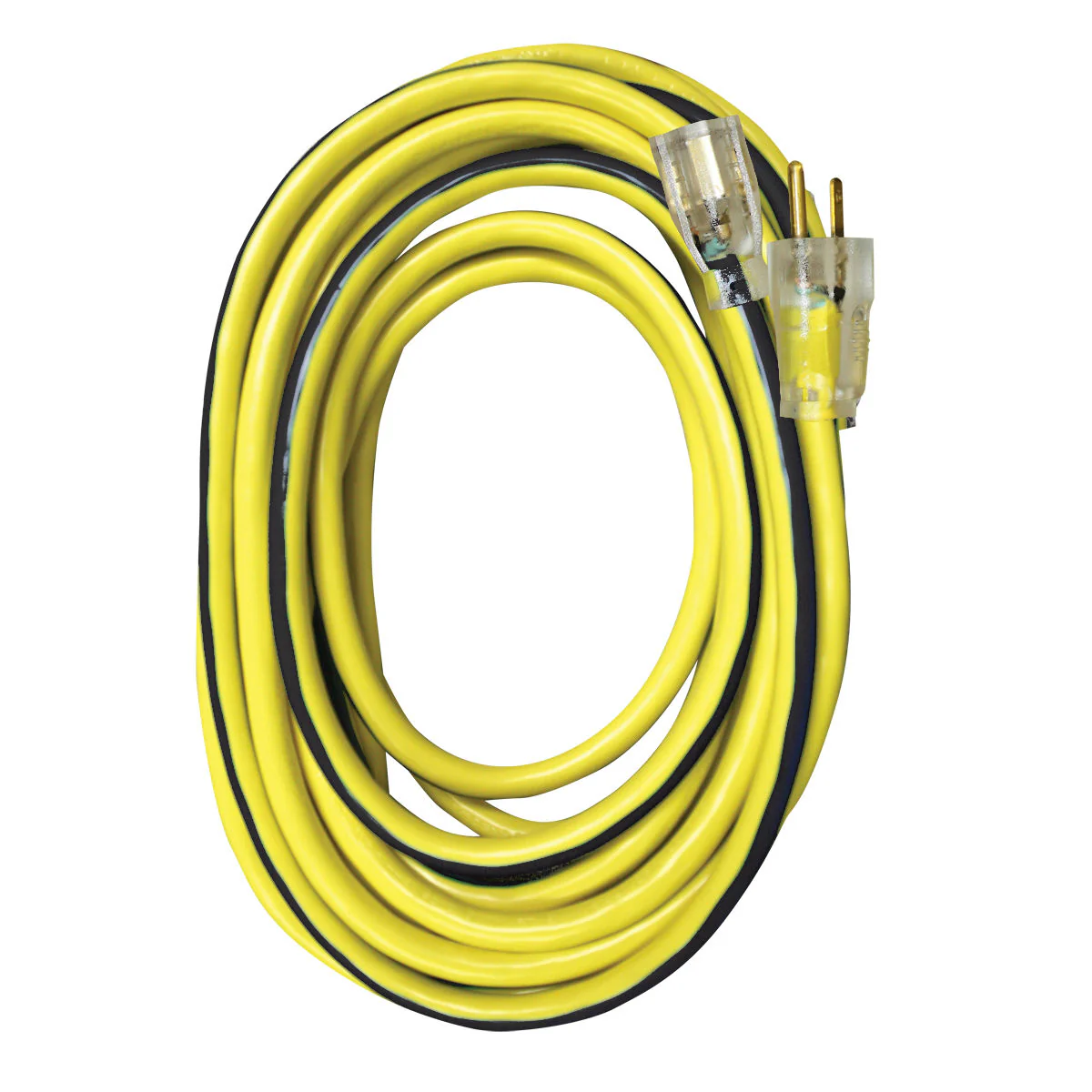 VOLTEC 05-00351 100ft 10/3 SJTW Yellow/Black Ext Cord w/Lighted Ends - Moutools