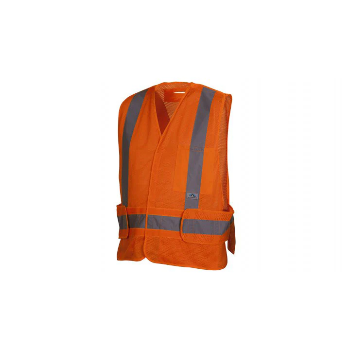 Pyramex RCA2520SEX2 Hi-Vis Orange Vest- Reflective Tape, Self-Extinguishing, XXL - Moutools