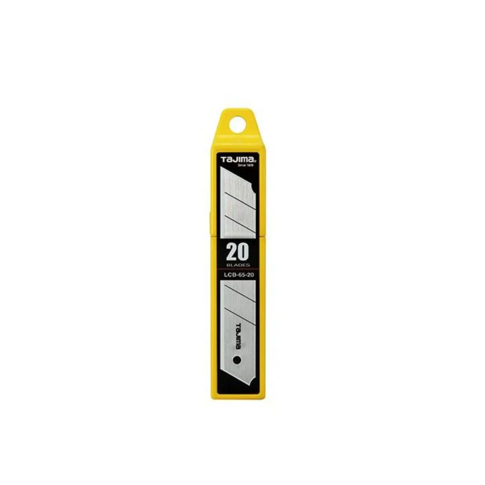 Tajima LCB-65-20 Rock Hard Blade 7-Point Utility Knife Blades, 20-Pack - Moutools
