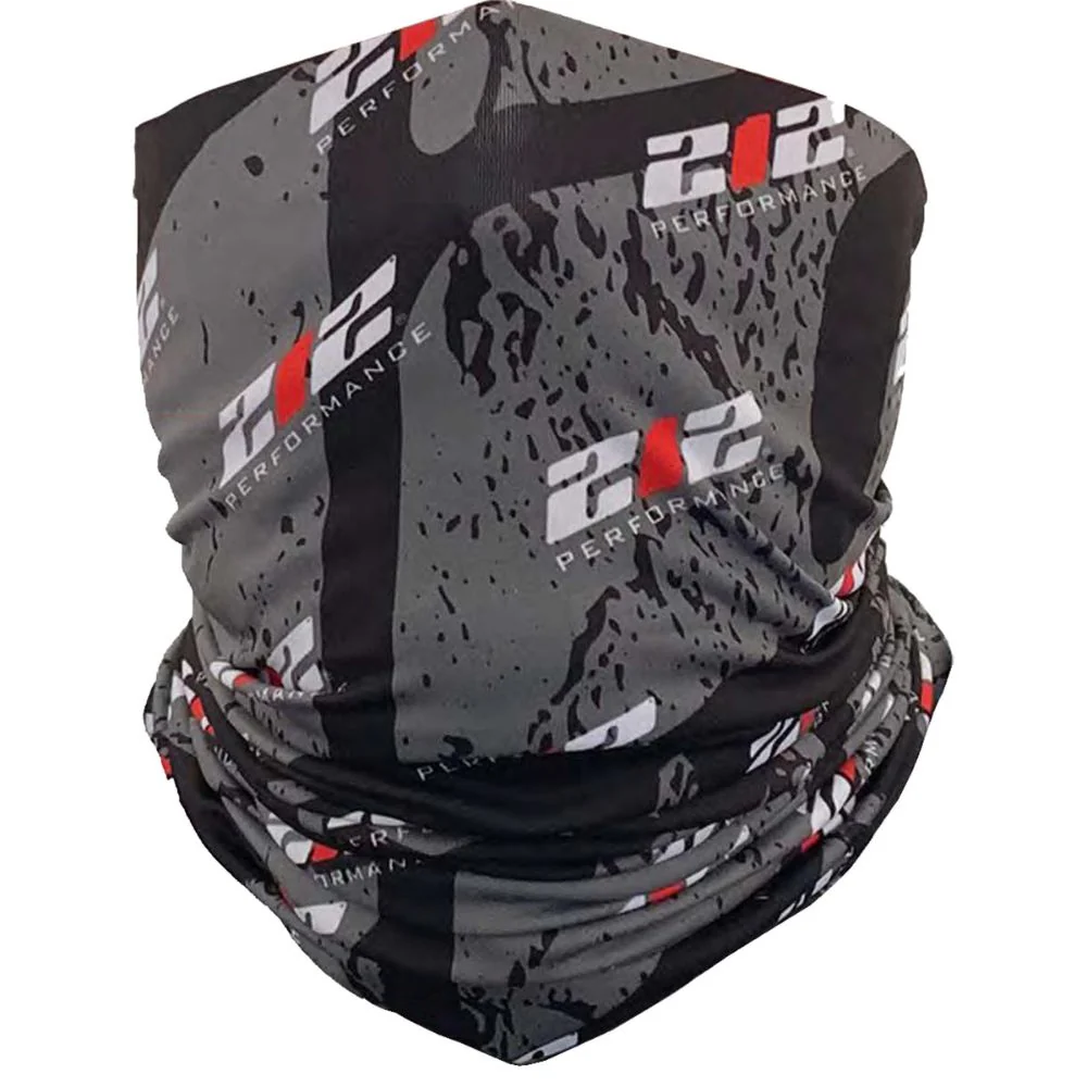 212 Performance FC5-05-000 Protective Neck Gaiter and Particulate Filtering Face Cover with 212 Pattern Print Black - Moutools