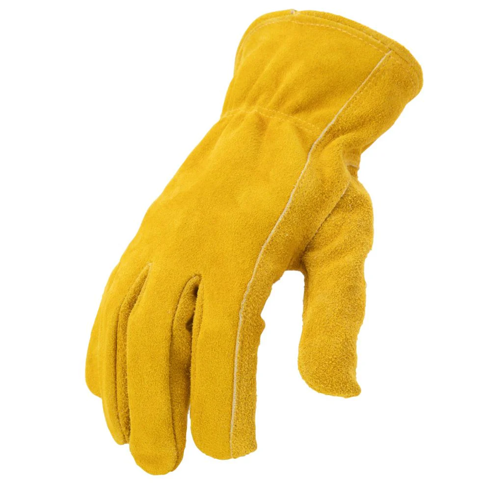 212 Performance LD-90-008 Leather Driver Work Glove in Golden Brown, Small Yellow - Moutools