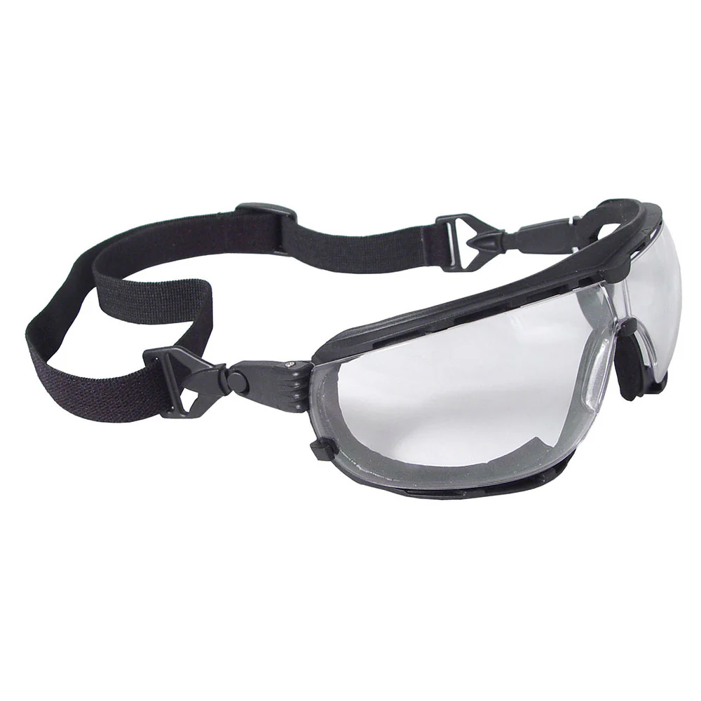 Radians DG1-11 Dagger Foam Lined Safety Goggle, Black Frame, Clear Lens - Moutools