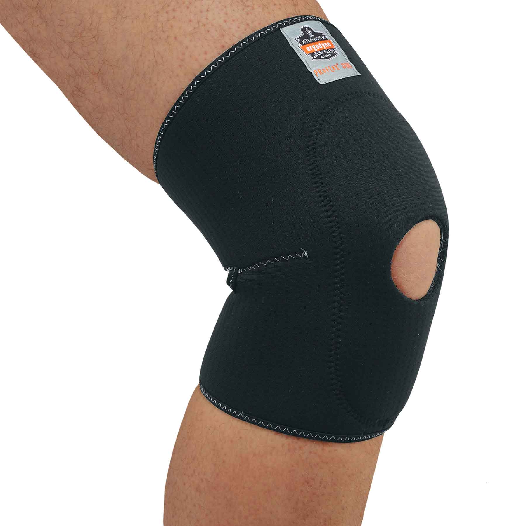 Ergodyne 16536 ProFlex 615 Knee Sleeve with Open Patella/Anterior Pad, 2XL, Black - Moutools