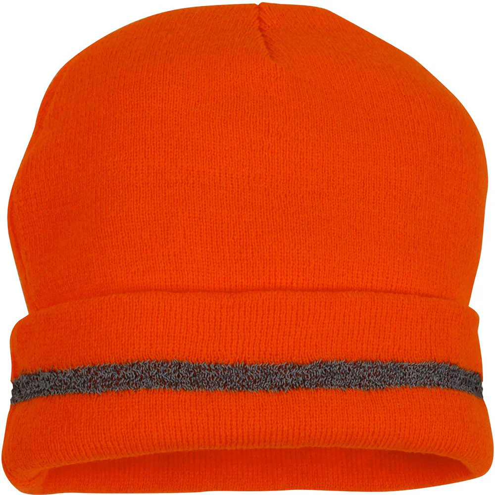 Pyramex RH120 Knit Cap With Reflective Strip-Orange - Moutools