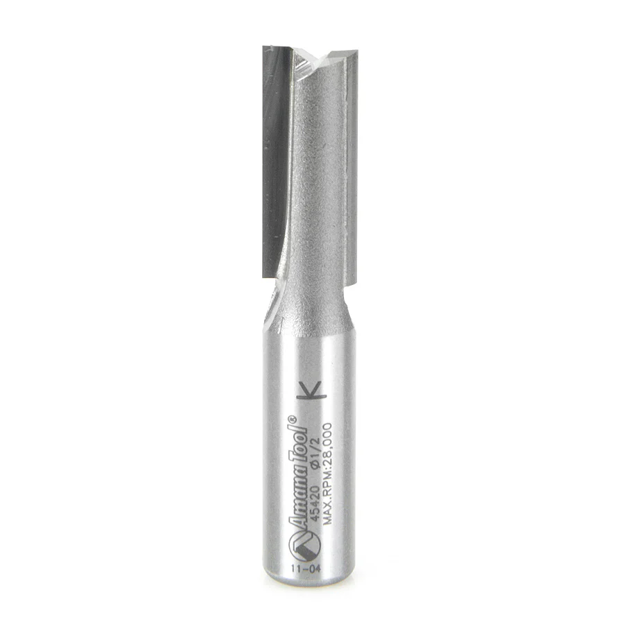 Amana 45420 2 Flute 1/2 Diameter 1/2 Shank Router Bit - Moutools