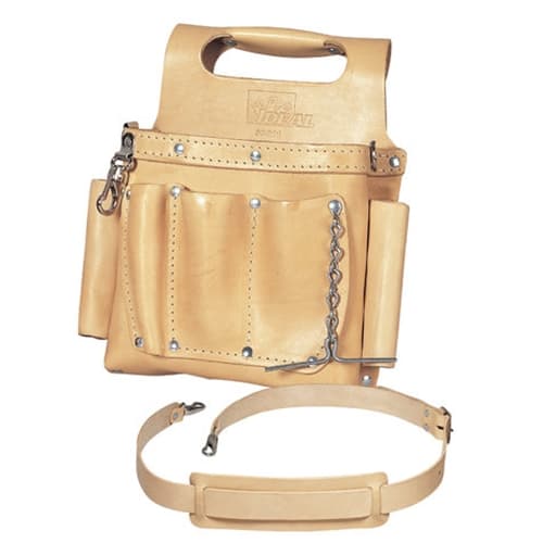 IDEAL 35-311 Tuff-Tote™ Tool Pouch with Shoulder Strap, Standard Leather Model - Moutools