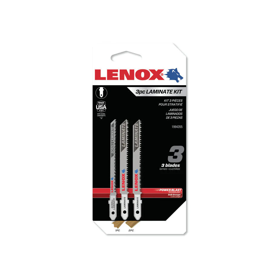 Lenox 1994355 Jig Saw T-Shank Laminate Kit, 3Pc - Moutools