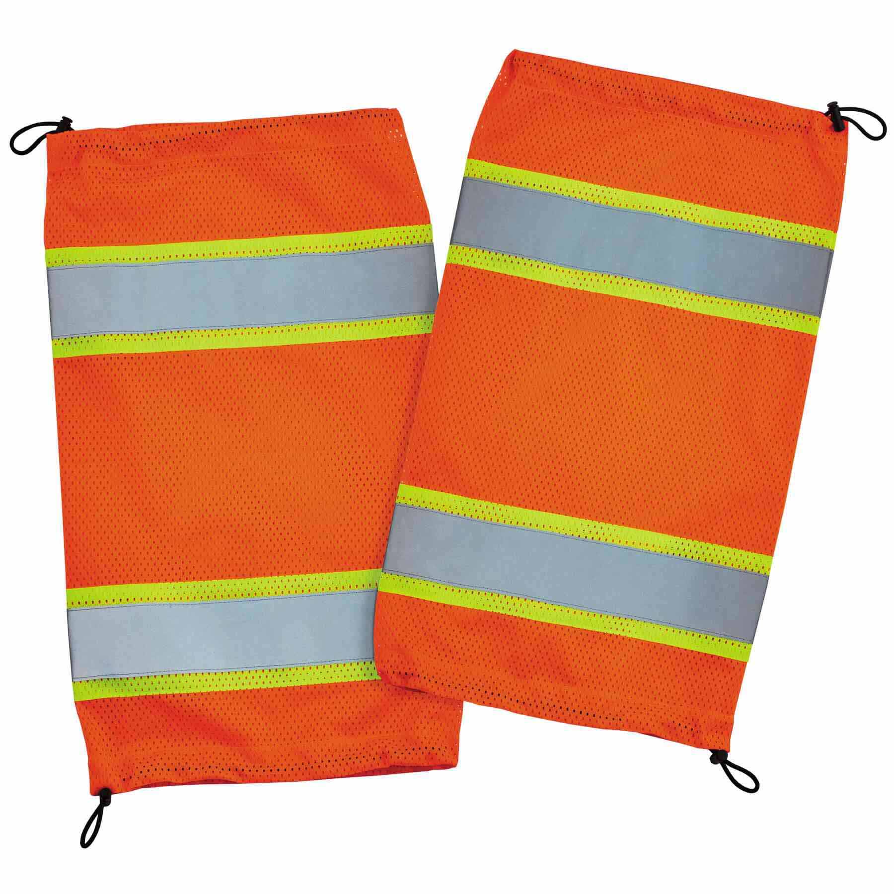 Ergodyne 29091 8009  Orange Class E Two-Tone Mesh Leg Gaiters - Moutools