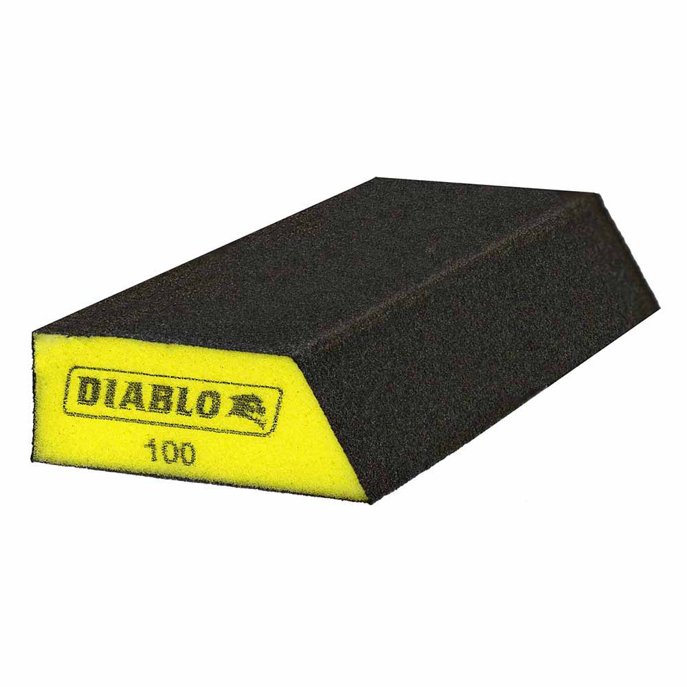 Diablo DFBANGBFIN01G Extended Corner Contact 100-Grit (Fine) Sanding Sponge - Moutools