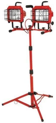 Woods L19 CCI Pro 2-in-1 Combo Twin Head Work Light with Telescoping Tripod Stand, 130 V, 1200 - Moutools