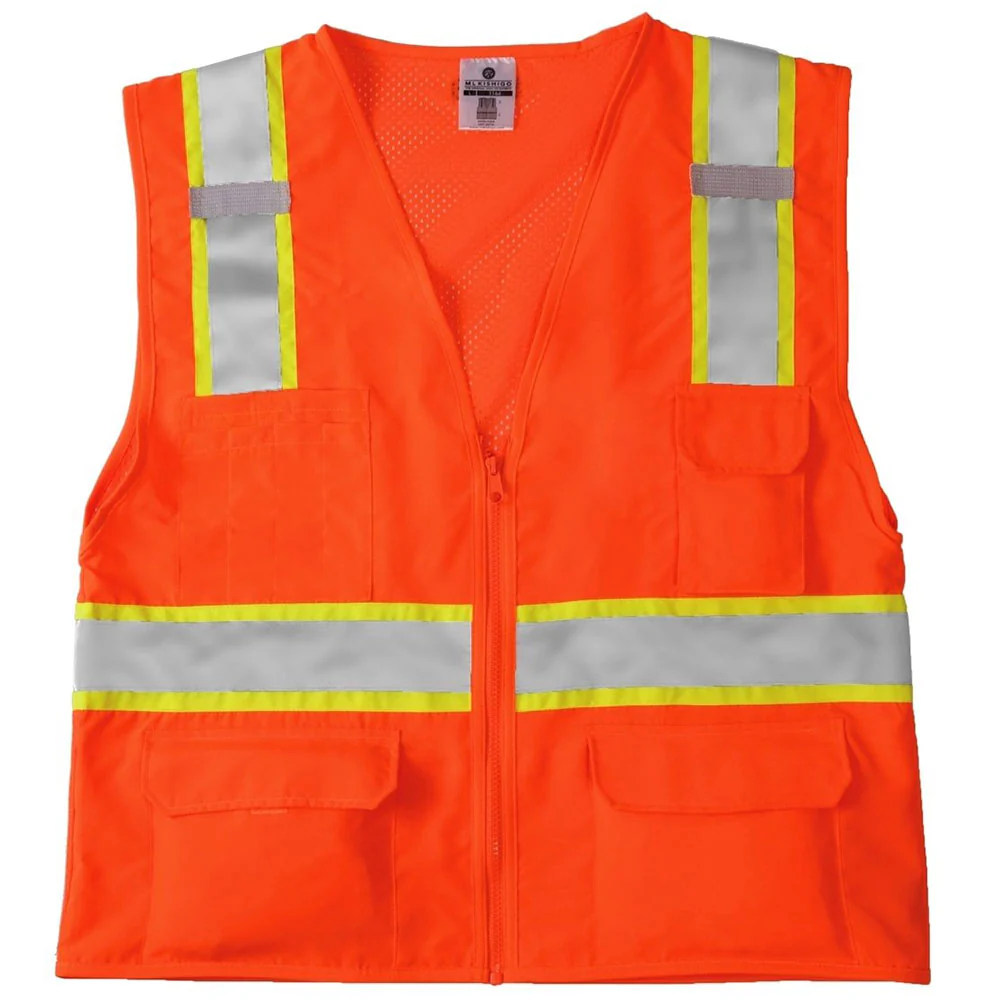 ML Kishigo 1164-M Orange/Red Mesh Back Vest, Medium - Moutools