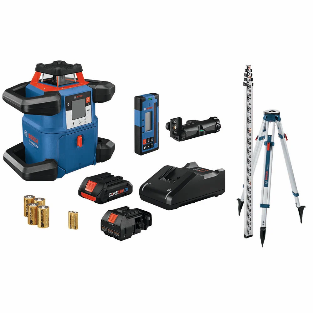 Bosch GRL4000-80CHK 18V REVOLVE4000 Connected Self-Leveling Horizontal Rotary Laser Kit - Moutools