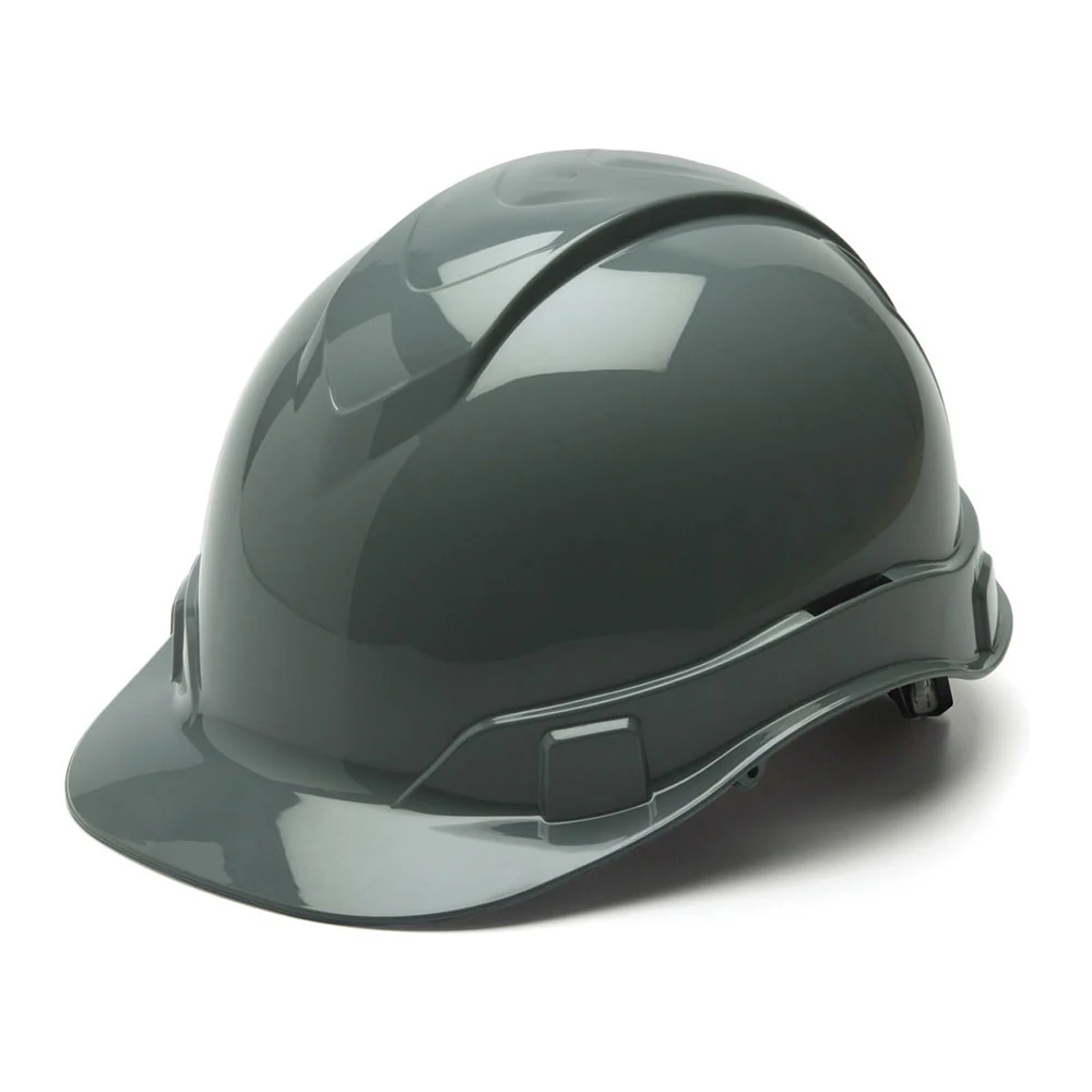 Pyramex HP44113 Ridgeline Hard Hat, Cap Style 4 Pt Ratchet Suspension, Slate - Moutools