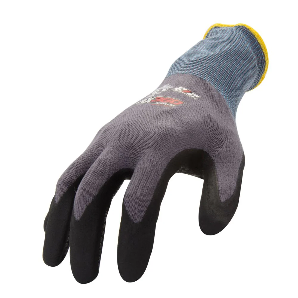 212 Performance AXDG-16-012PR AX360 Dotted Grip Nitrile-dipped Work Glove, 1-Pair, XX-Large Charcoal - Moutools