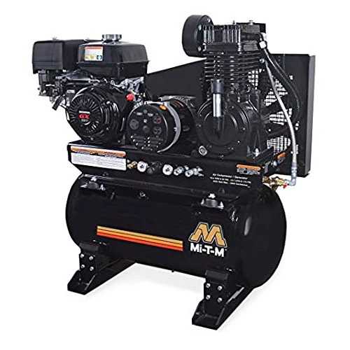 Mi-T-M AGW-SM14-30M Two Stage Gasoline 30-Gallon Air Compressor/Generator/Welder Combo - Moutools
