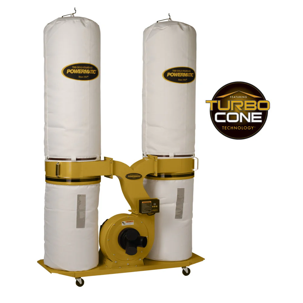 Powermatic PM9-1792071K PM1900TX-BK1 Dust Collector, 30-Micron Bag Filter Kit, 3HP - Moutools