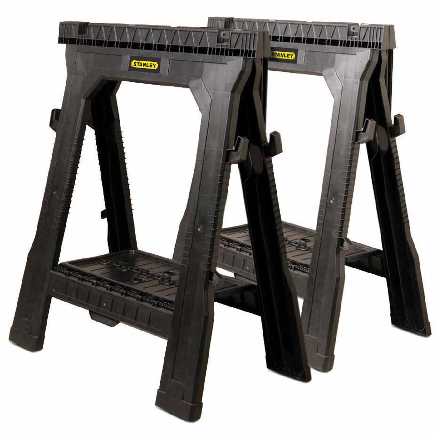 Stanley 060864R Folding Sawhorse Twin Pack - Moutools