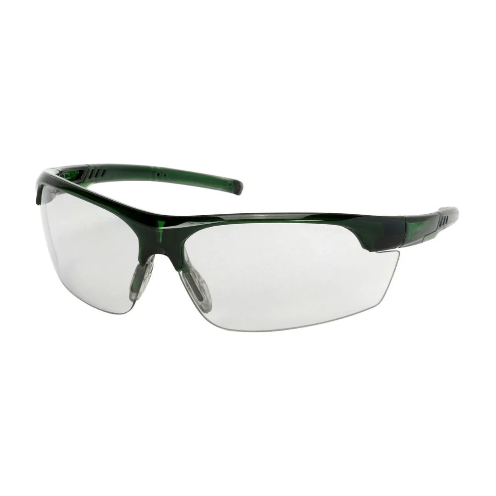 PIP 250-58-0551 Xtricate-C Semi-Rimless Safety Glasses with Green Frame, Light Gray Lens and Fogless 3Sixty Coating - Moutools