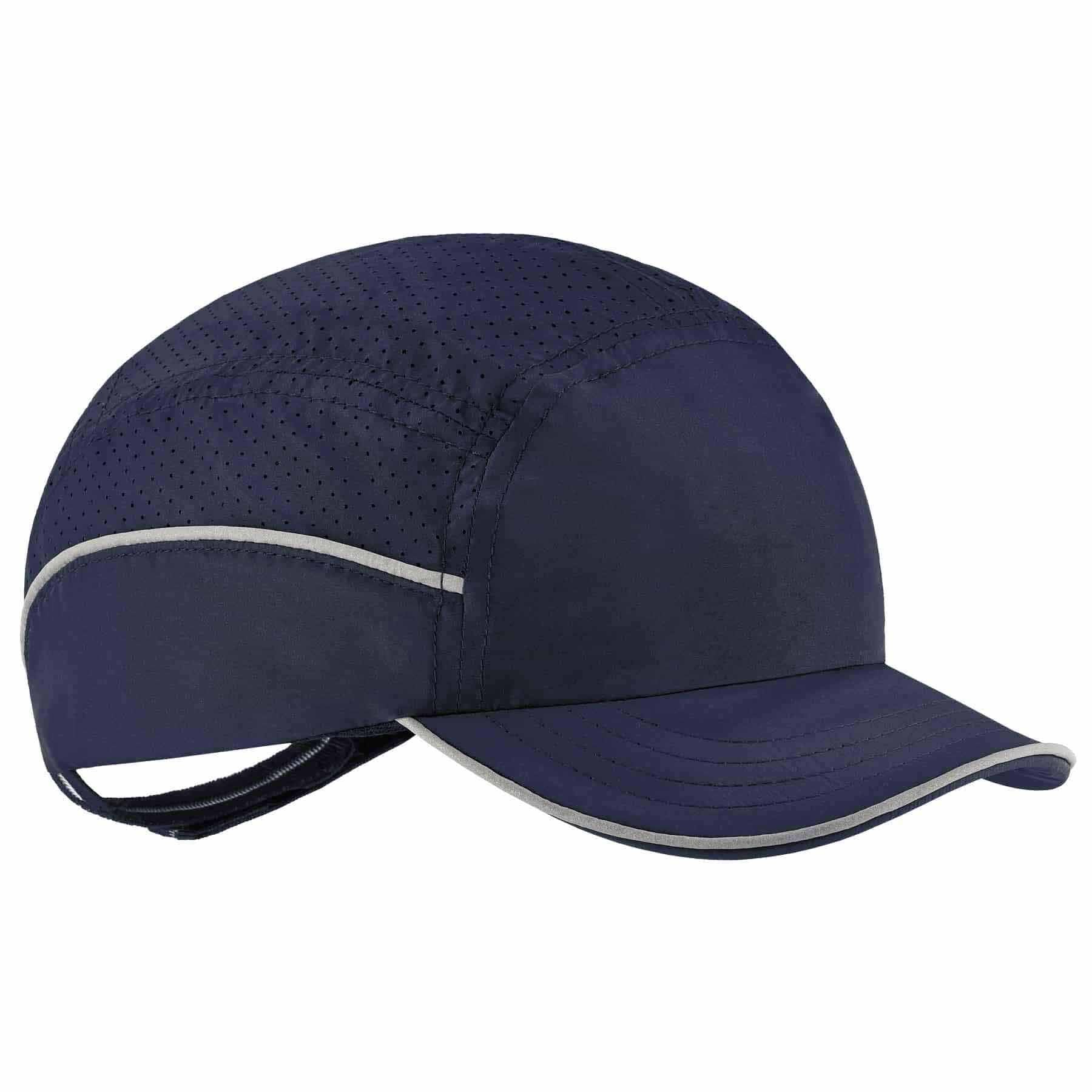 Ergodyne 23336 8955 Short Brim Navy Lightweight Bump Cap Hat - Moutools