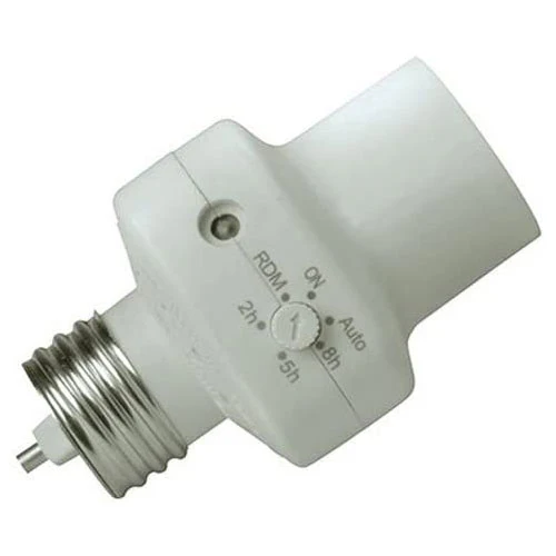 Woods 59406WD Indoor Light Control Socket with Photocell Timer - Moutools