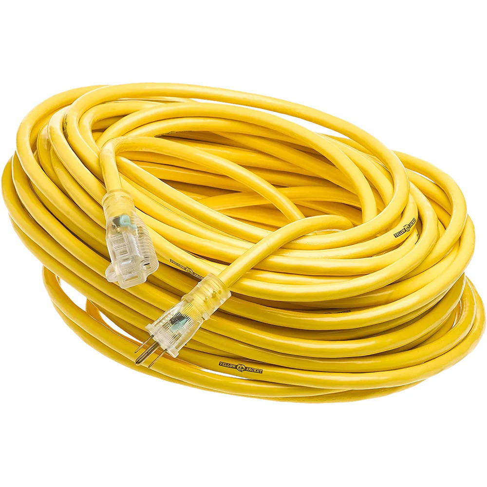 Yellow Jacket 283429 2885 Contractor Extension Cord with Lighted Ends, 100 Foot - Moutools
