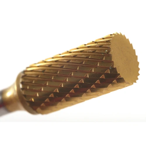 Champion SA1 Champion Cylinder Shape SA1 TiN Coated Double Cut Carbide Bur - Moutools