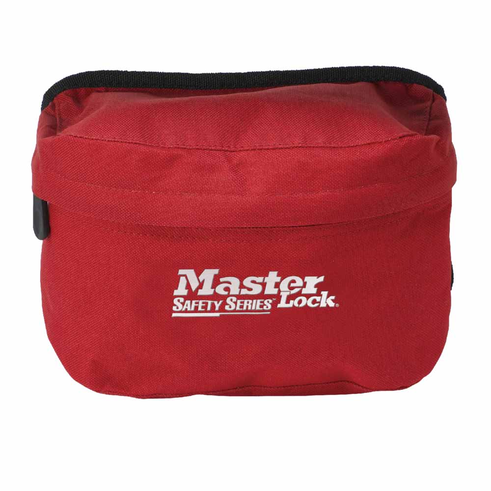 MasterLock S1010 Compact Safety Lockout Pouch Not Keyed, Unfilled, Red - Moutools