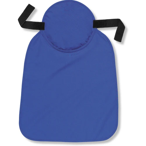 Ergodyne 12336 Chill-Its 6717 Evap Cooling Hard Hat Pad with Neck Shade, Solid Blue - Moutools