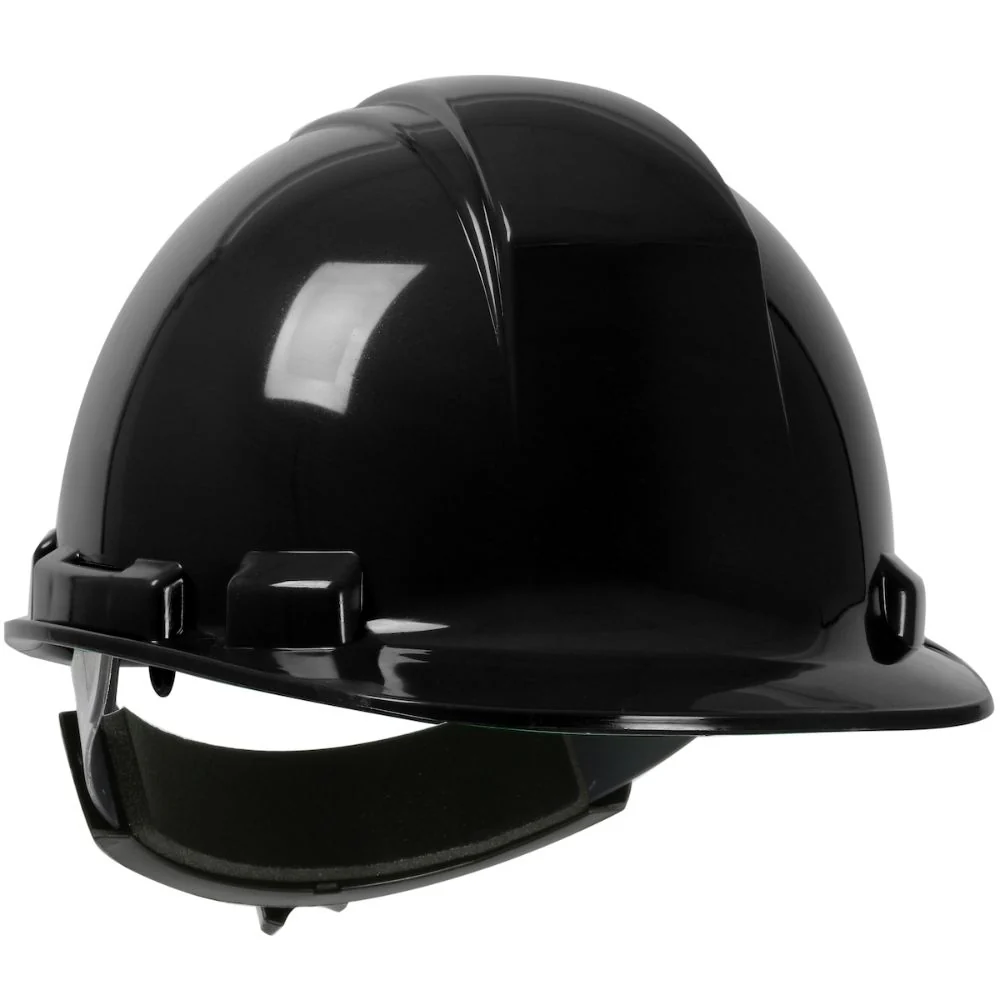 PIP 280-HP241R-11 Whistler Cap Style Hard Hat, HDPE Shell, 4-Point Textile Suspension, Ratchet Adjustment - Black - Moutools