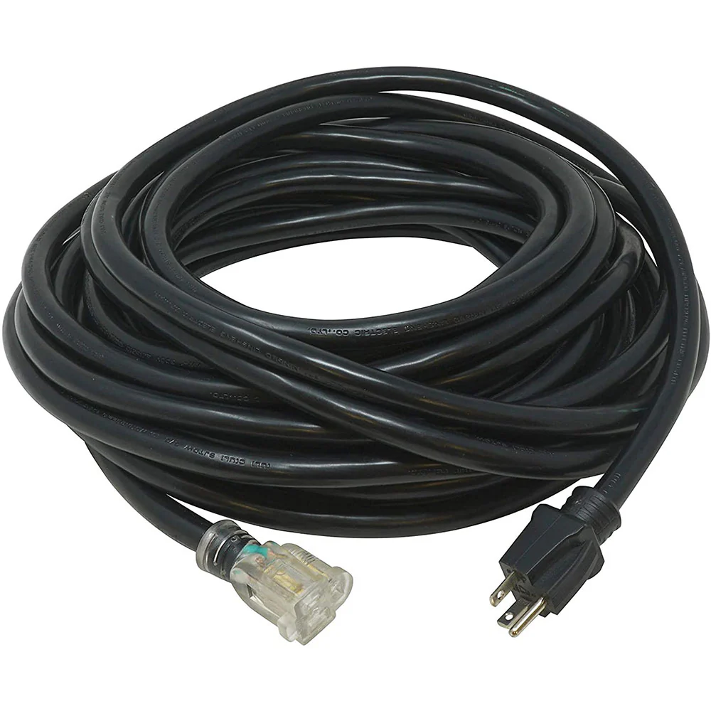 Southwire 65038701 50' 10 Gauge, Heavy Duty 3 Prong, SJTOW Extension Cord, 20 AMP, 2500 watts, 125 Volts - Moutools