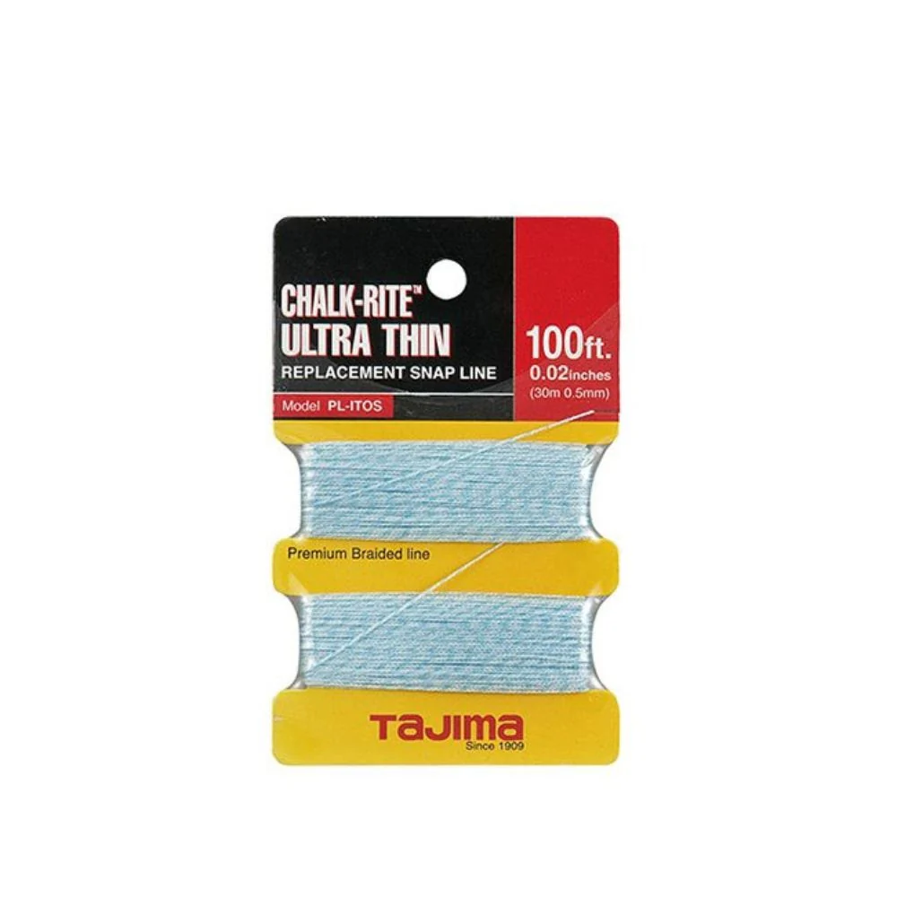 Tajima PL-ITOS Chalk-Rite Ultra-Thin Replacement Snap Line, 0.5 mm x 30m/100' - Moutools