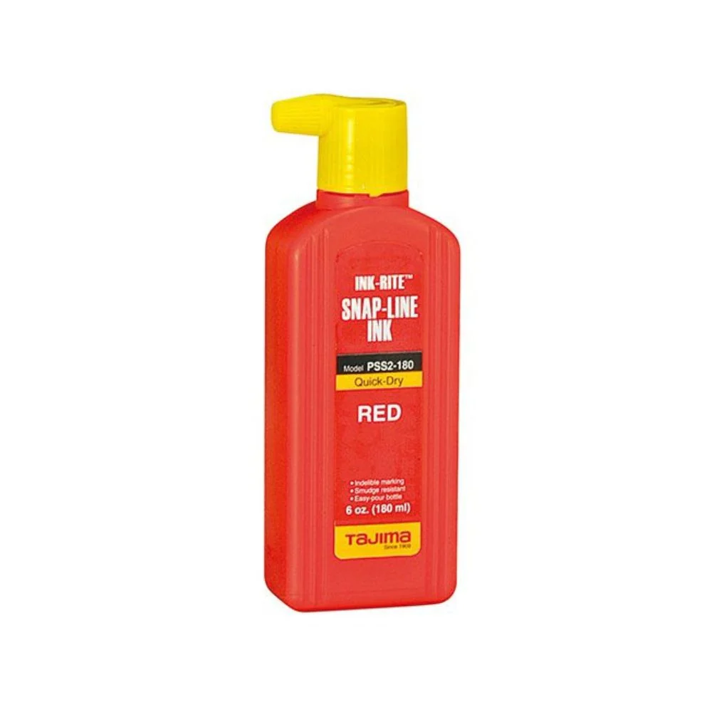 Tajima PSS2-180 Quick-Dry Ink with Easy-Fill Nozzle, 180 ml / 6 oz., Red - Moutools