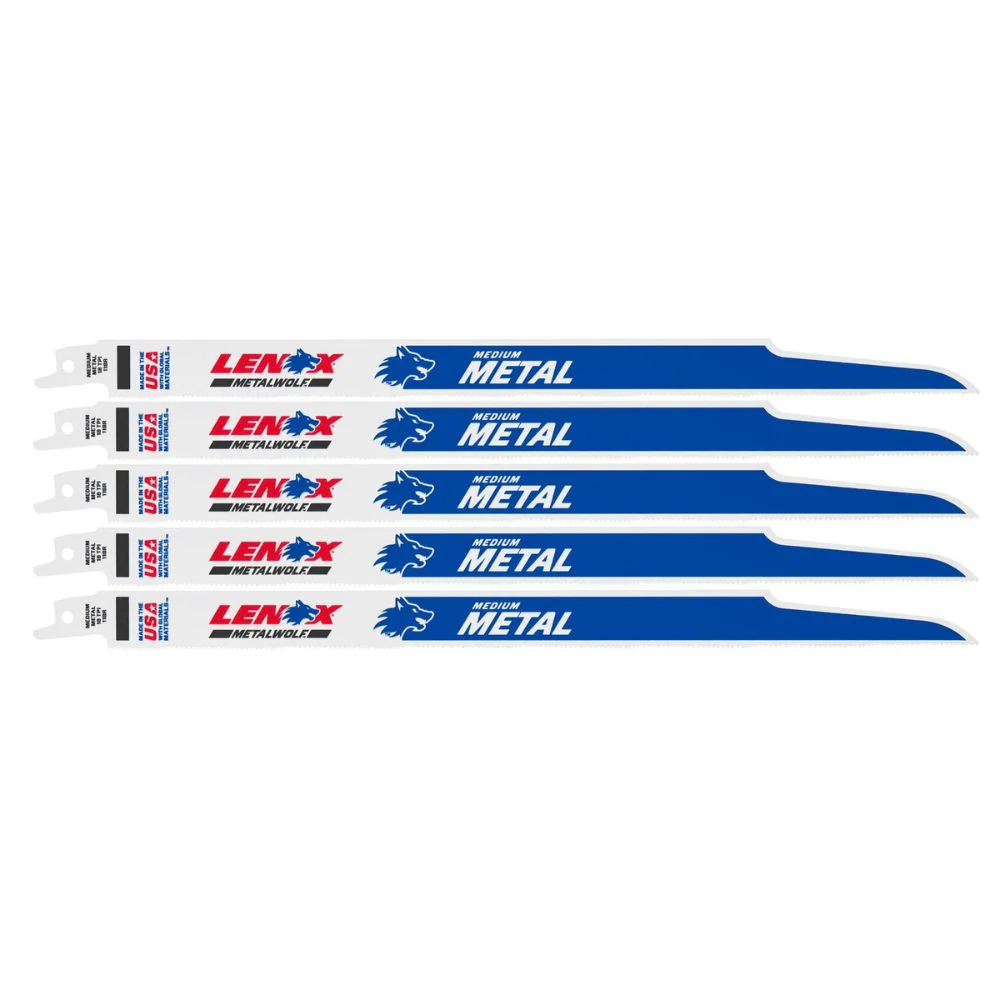 Lenox 21510118R METALWOLF 12 in. 18 TPI WAVE EDGE Reciprocating Saw Blade (5 PK) - Moutools