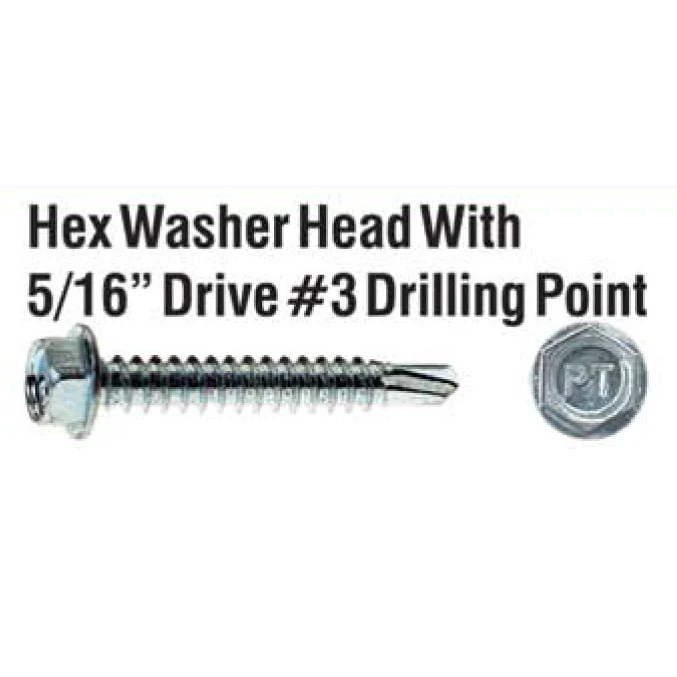 Primesource HWD12034 1 Bx 12X3/4 Hex Washer Head, Self Drilling Screw - Moutools