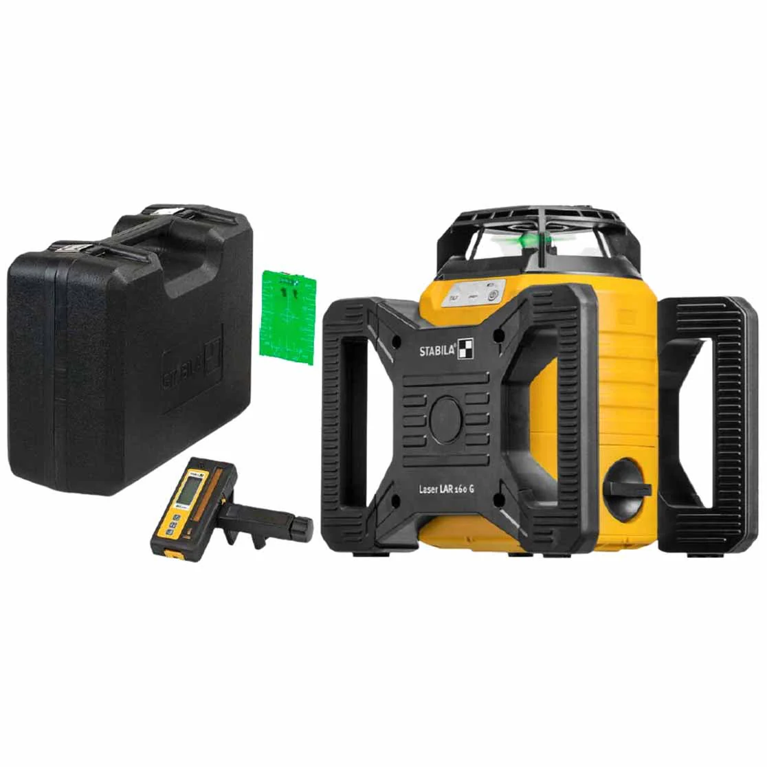 Stabila 04510 LAR 160 G GREENBEAM Right Rotation Laser with Hard Case - Moutools
