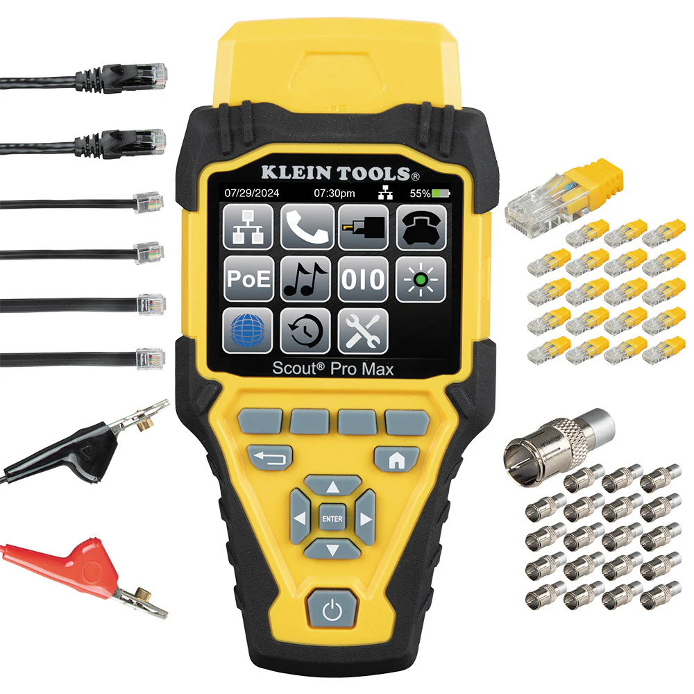 Klein VDV501770 Scout Pro Max Network Cable Tester With Remote Set - Moutools