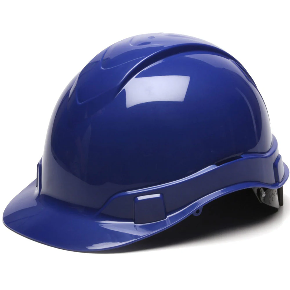 Pyramex HP44160 Ridgeline Hard Hat, Blue Cap Style 4 Pt Ratchet Suspension - Moutools